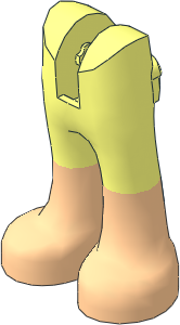 Figure Friends Legs with Trousers with Back Pockets with Light Nougat Boots Pattern