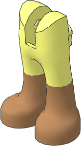 Figure Friends Legs with Trousers with Back Pockets with Medium Nougat Boots Pattern