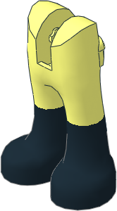 Figure Friends Legs with Trousers with Back Pockets with Black Boots Pattern