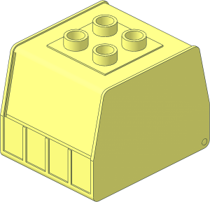 ~Duplo Train Freight Car Canopy without Patternable Surfaces