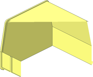 ~Duplo Train Freight Car Canopy without Patternable Surfaces - Half