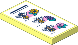 Tile  2 x  4 with Bees/Flowers Chart Sticker