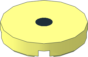 Tile 2 x 2 Round with Centered Black Disc (8 LDU Diameter) Pattern