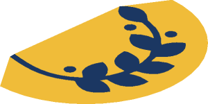 ~Sticker  1.8 x  3.8 Oval with Dark Blue Leaves and White Bee Sign Half