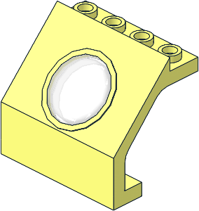 Panel  4 x  3 x  3 with Trans Clear Porthole Glass Pattern