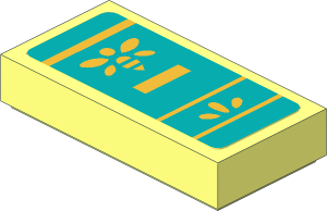 Tile  1 x  2 with Beekeeper's Handbook Back Sticker