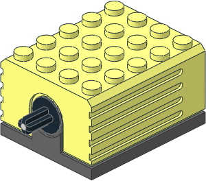 Electric Technic Motor  9V with Dark Bluish Grey Bottom