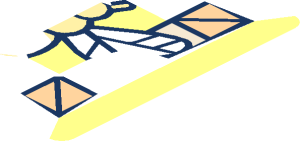 ~Sticker  1.5 x  1.5 with Stained Glass Bee Half