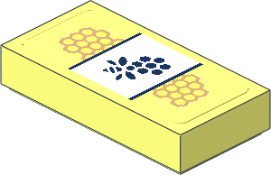 Tile  1 x  2 with Beekeeper's Logo and Honey Streak Sticker