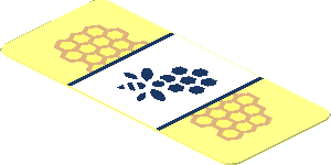 Sticker  0.8 x  1.8 with Beekeeper's Logo and Honey Streak