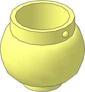 Minifig Pot Small with Handle Holders