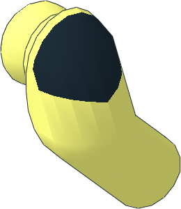 Minifig Arm Right with Black Shoulder Pattern