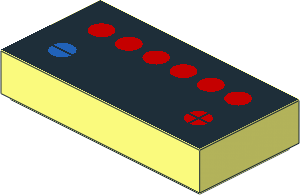 Tile 1 x 2 with Groove with Sticker with 12V Battery Top Tile 1 x 2 with Groove with Sticker with 12V Battery Top