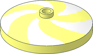 Dish  4 x  4 Inverted with White Swirl Pattern