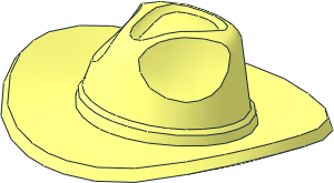 Minifig Hat Fedora with Large Brim