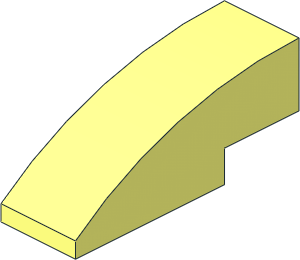Slope Brick Curved  3 x  1