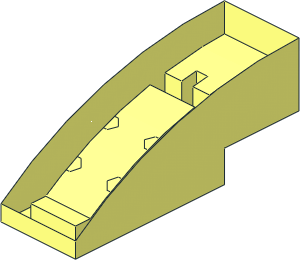 ~Slope Brick Curved  3 x  1 without Top Surface