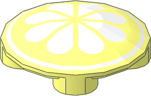 Dish  2 x  2 with  8 White Petals and Ring Outline Pattern