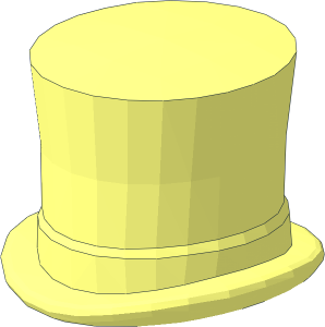 ~Minifig Hair Short and Curly with Top Hat, Hat