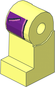 Minifig Leg Right with Dark Purple Jacket Tails with Pockets and Metallic Pink Trim Pattern