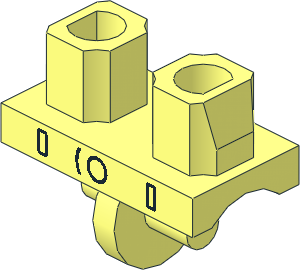 Minifig Hips with with Black Buckle and Pockets Outlines, Light Nougat Knees and Dark Green Socks Pattern