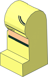 ~Minifig Leg with Black Buckle and Pockets Outlines, Light Nougat Knees and Dark Green Socks Common Pattern