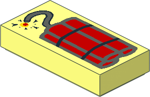 Tile  1 x  2 with Dynamite Pattern