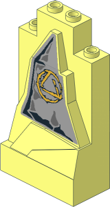 Panel  2 x  4 x  6 Rock with Rocks and Atlantis Triangle Logo Sticker