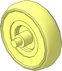 Wheel  4 x 14.4 with Stub Axles with Integral Tyre