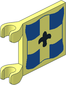 Flag  2 x  2 with Blue Imperial Guard Pattern