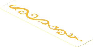 Sticker  0.8 x  3.8 with Gold Filigree Left