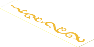 Sticker  0.8 x  3.8 with Gold Filigree Right