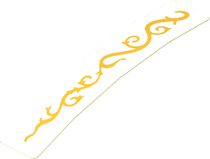 Sticker  0.8 x  3.8 with Gold Filigree Left (Formed)