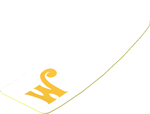 Sticker  0.8 x  1.8 with Gold Ornamented "W" Left (Formed)