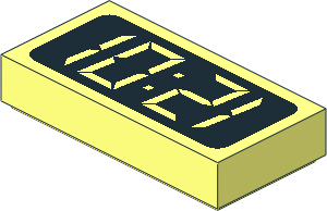 Tile  1 x  2 with Digital Clock Pattern