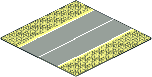 Baseplate 32 x 32 Road 7-Stud Straight with Runway Narrow Pattern