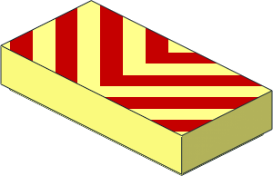 Tile  1 x  2 with Danger Stripes Pattern