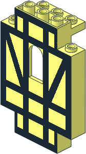 Panel  2 x  5 x  6 Wall with Black Half-Timber Pattern