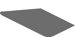 ~Sticker  0.8 x  3.1 with White Trapezoid on Grey Background Left - Sixth Face