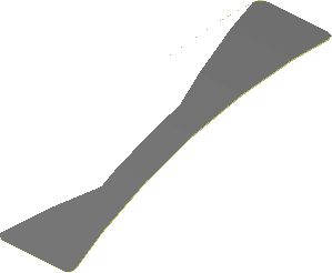 Sticker  0.8 x  3.1 with White Trapezoid on Grey Background Left (Formed)