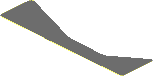 Sticker  0.8 x  3.1 with White Trapezoid on Grey Background Right