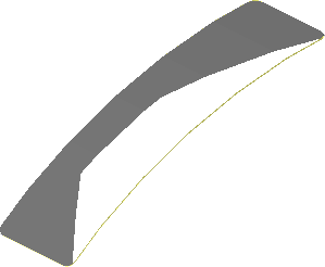 Sticker  0.8 x  3.1 with White Trapezoid on Grey Background Right (Formed)