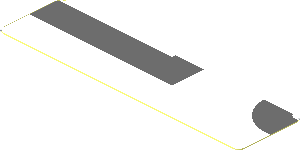 Sticker  0.8 x  3.0 with Dark Grey Lines on White Background Left