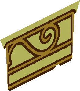 ~Minifig Book Cover Gold Lattice and Ornaments Half Pattern