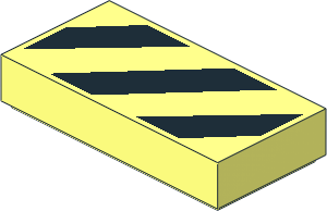 Tile  1 x  2 with  3 Black Diagonal Stripes Pattern