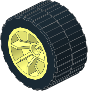 Wheel Rim 14 x 17 with  8 Spokes with Tyre 14/ 25 x 17 Shallow Staggered Treads