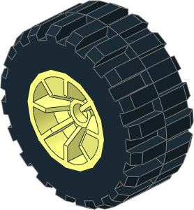 Wheel Rim 14 x 17 with  8 Spokes with Tyre 14/ 50 x 17