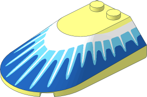 Windscreen  6 x  4 x  1.333 Sloped with Energy Spikes on Blue Background Pattern