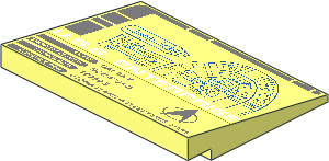 Slope Brick 10  6 x  8 with U.S.S. Enterprice Name Plate and Blueprint Pattern