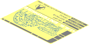 ~Slope Brick 10  6 x  8 U.S.S. Enterprice Name Plate and Blueprint Pattern